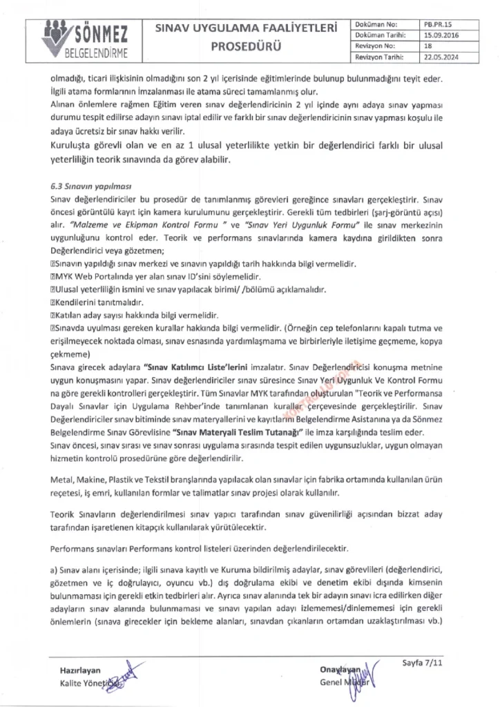 sinav uygulama faaliyetleri poseduru 7