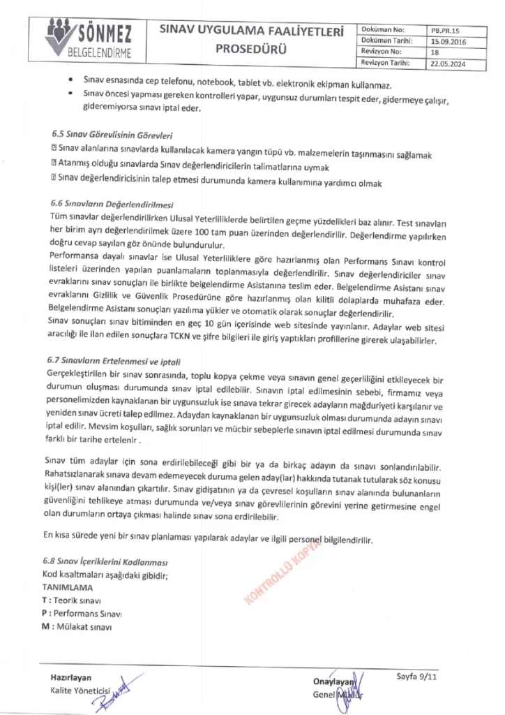 sinav uygulama faaliyetleri poseduru 9
